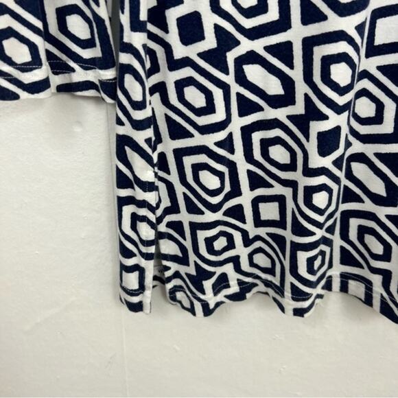 Mott 50 Navy Diamond Nancy Hooded Cover Up SPF 50 Bamboo Size Small - Picture 6 of 12